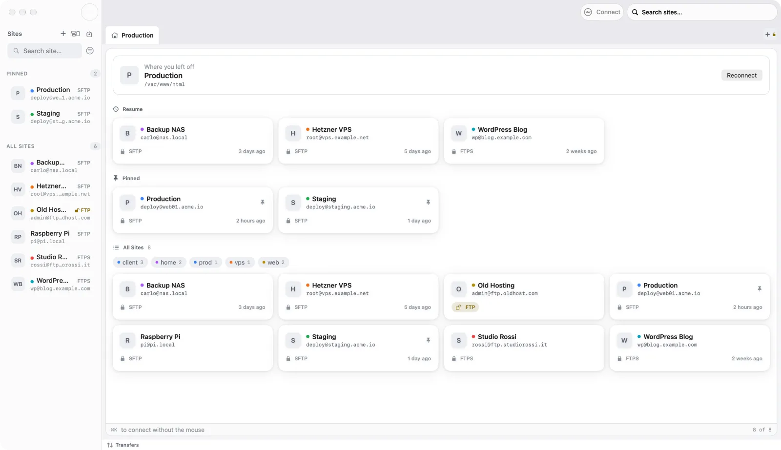 All your servers, one click away.